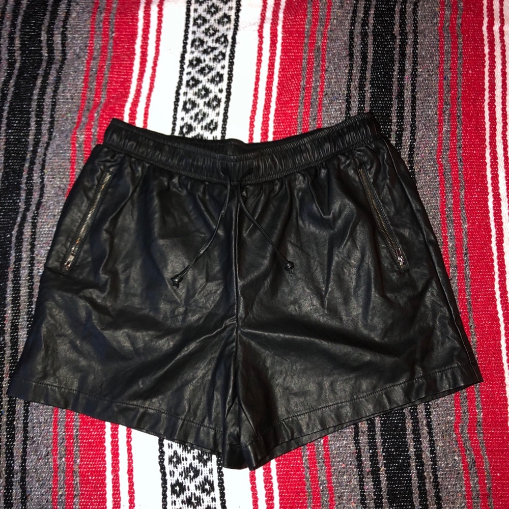 Skies Are Blue •  Leather Shorts